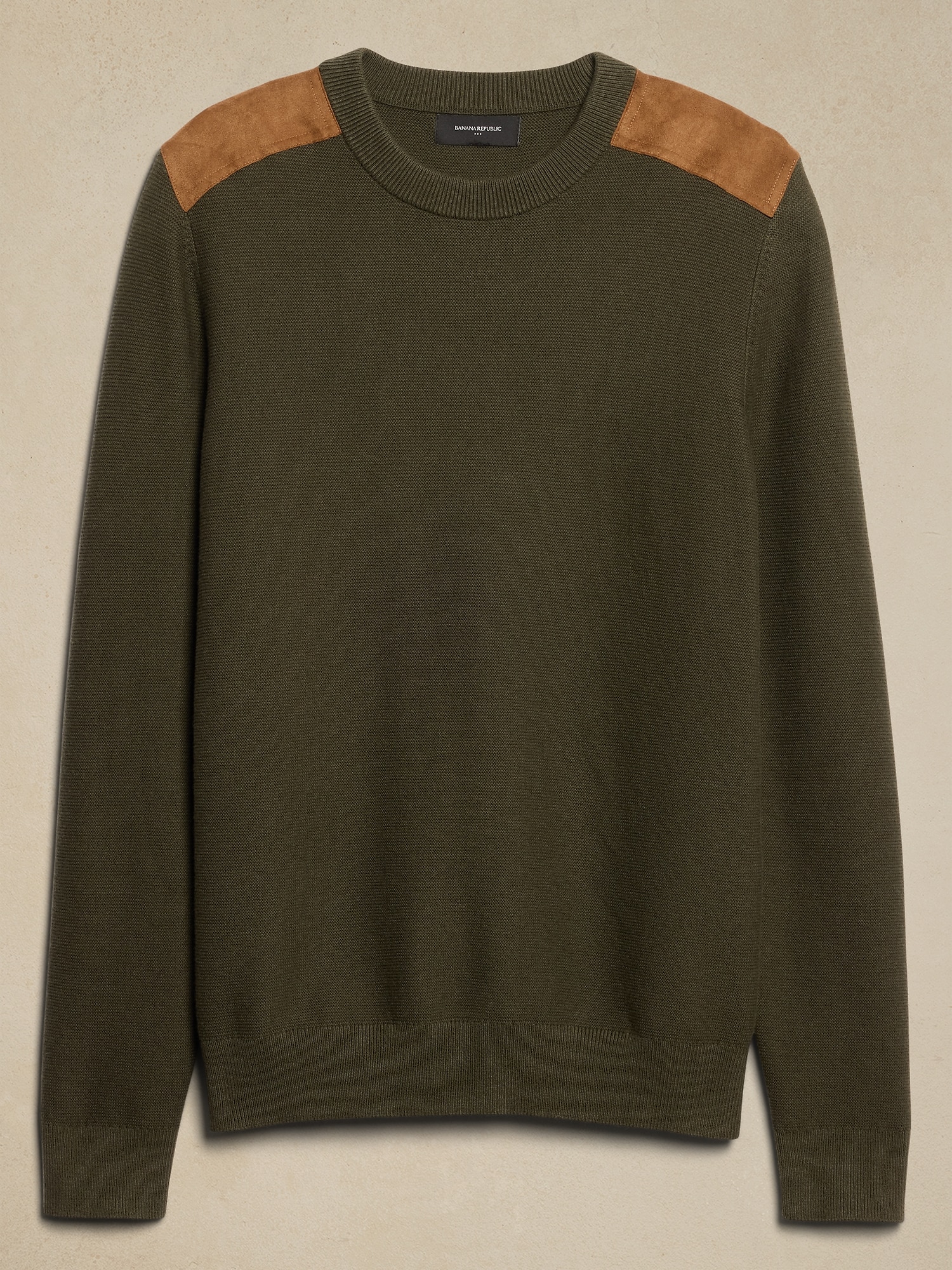 Vegan Suede Patch Sweater