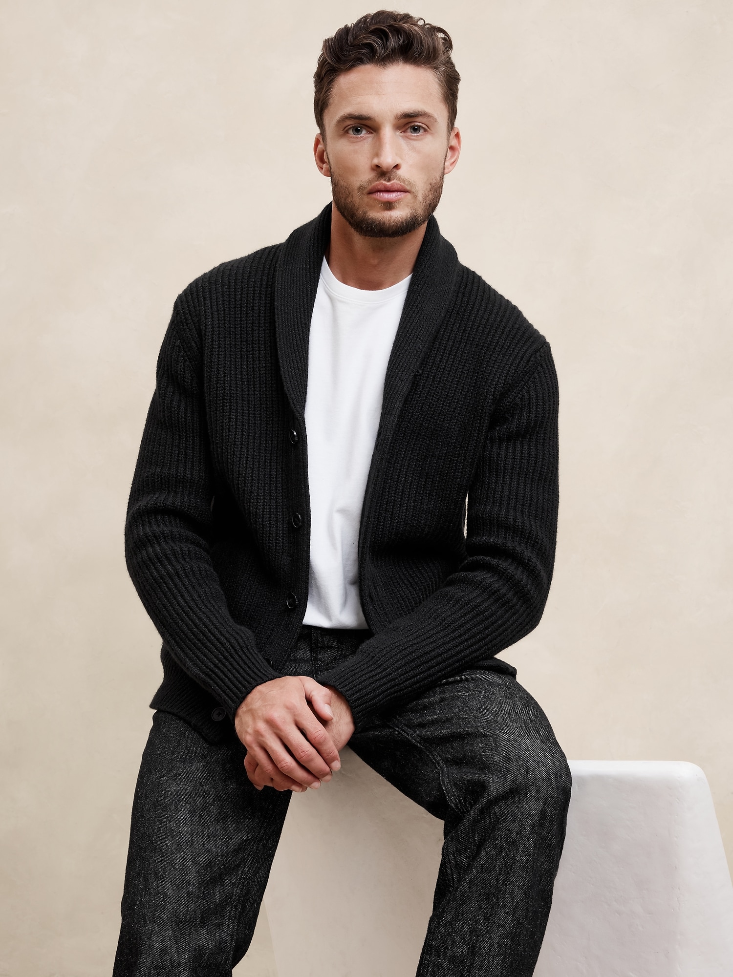 Cozy Shawl Cardigan - Black