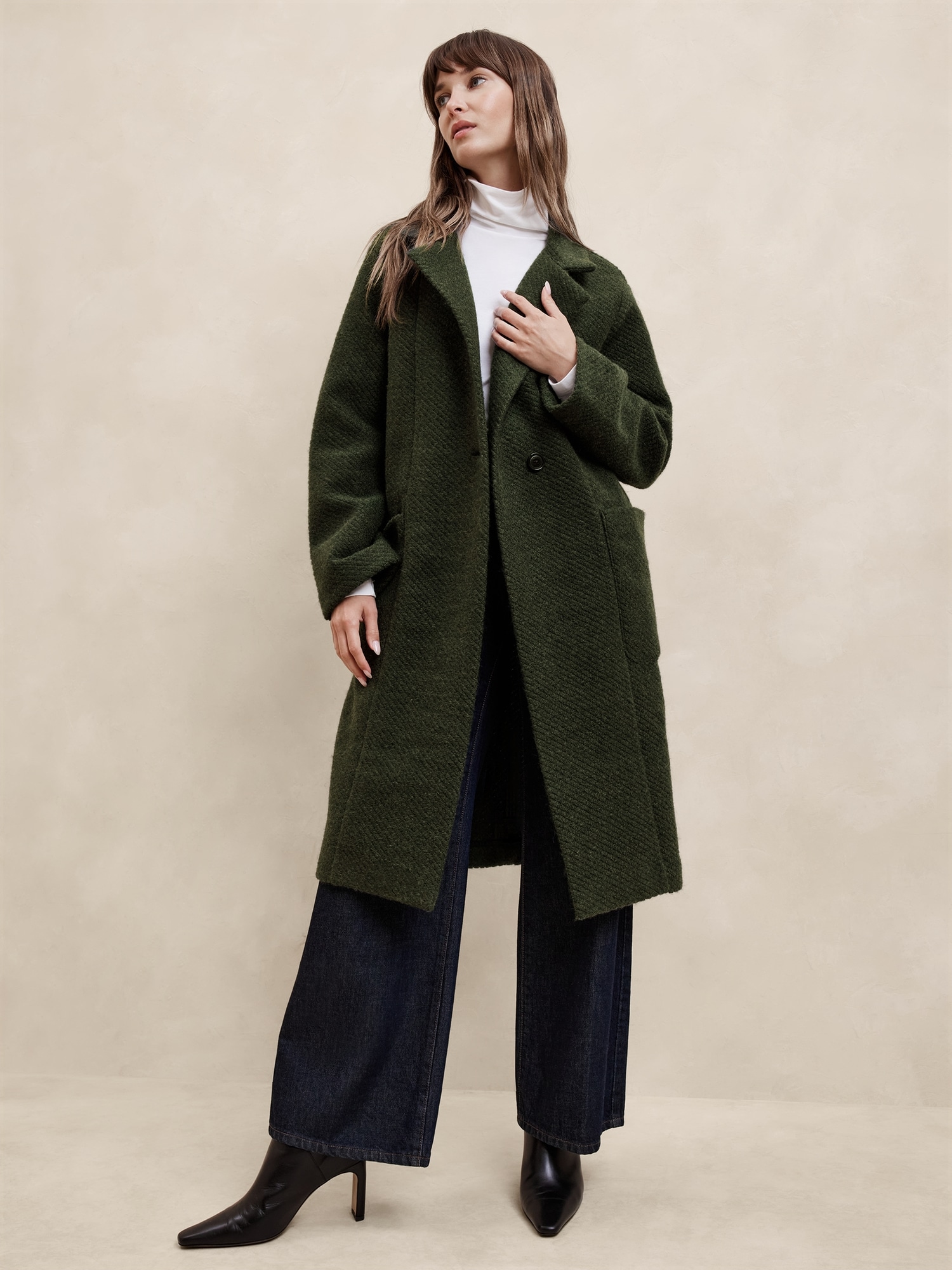 Knit Twill Coat