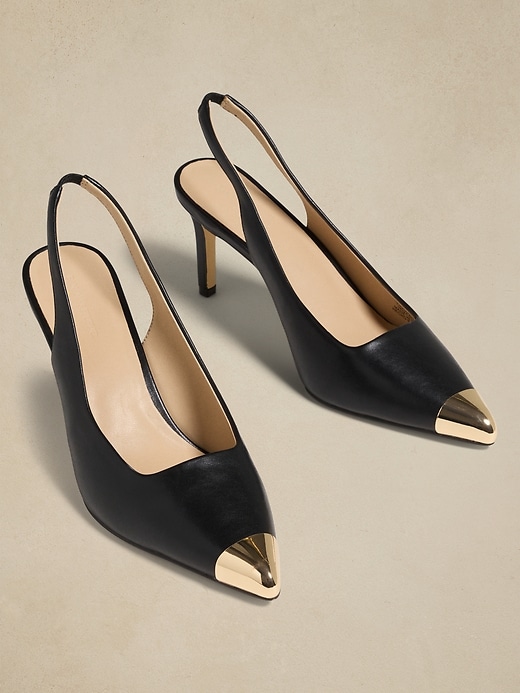 Vegan Leather Sling Back Sandal | Banana Republic Factory