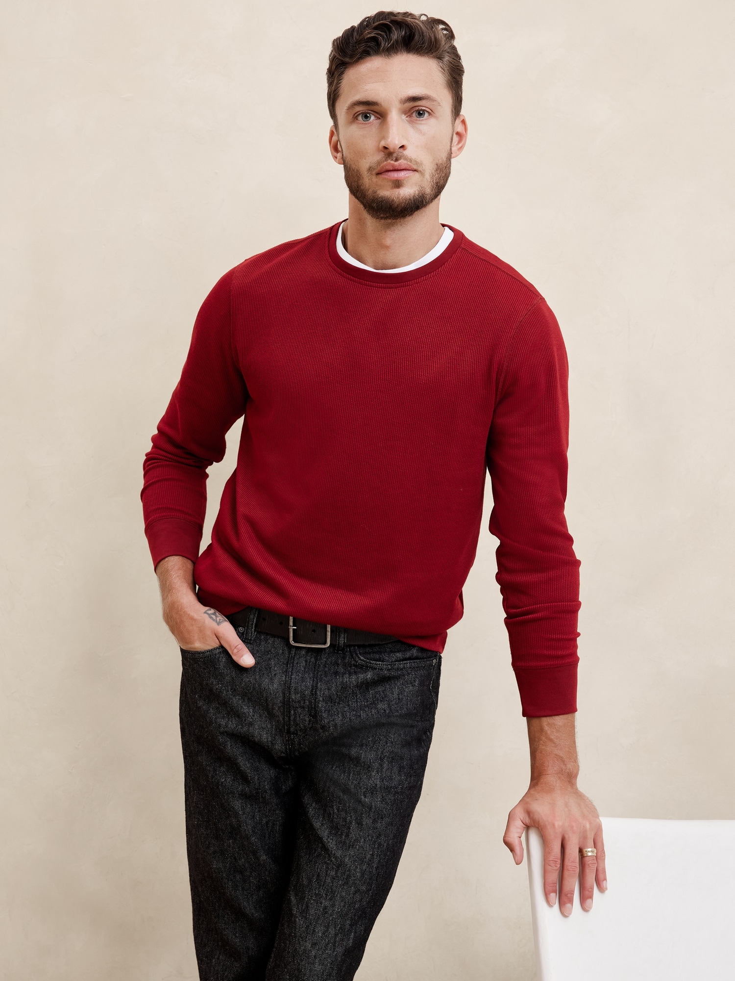 Waffle Knit Thermal Shirt