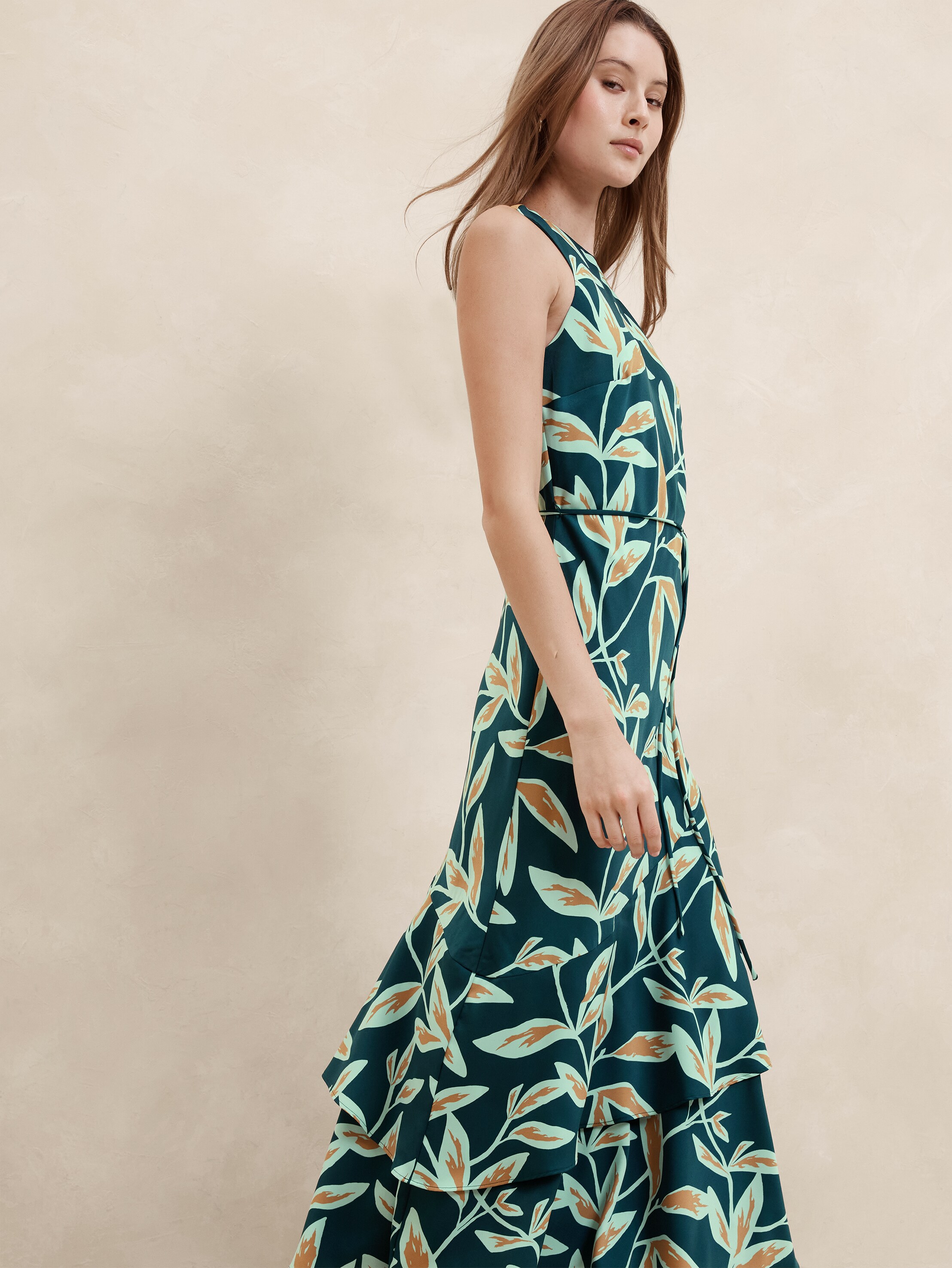 Tiered Midi Dress | Banana Republic Factory