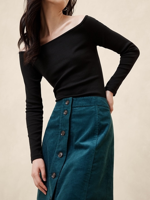 【BAON】Benid Corduroy Midi Skirt BAON】Benid Corduroy Midi Skirt (BAON/スカート) 101383569