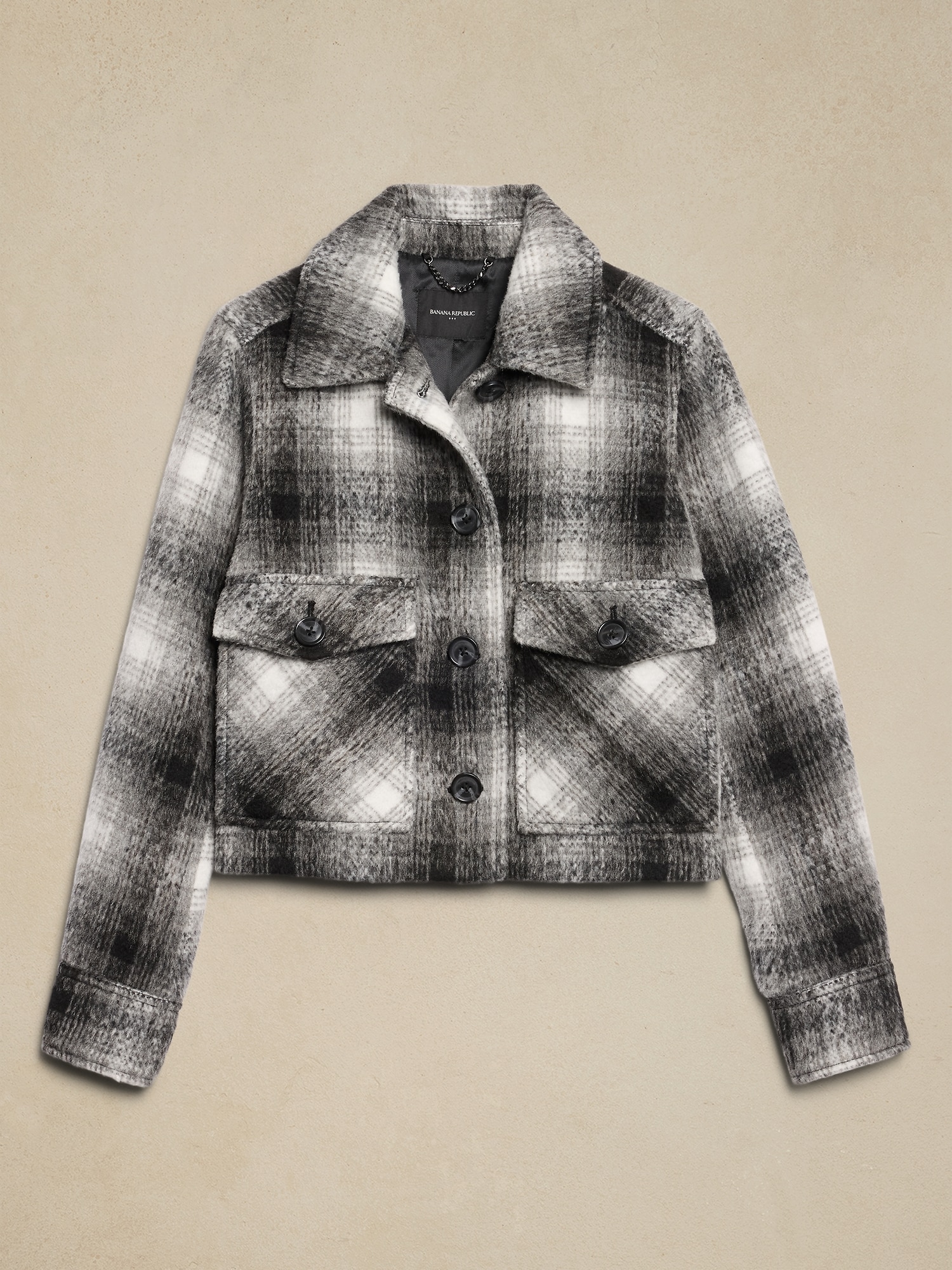 Checked short jacket on sale