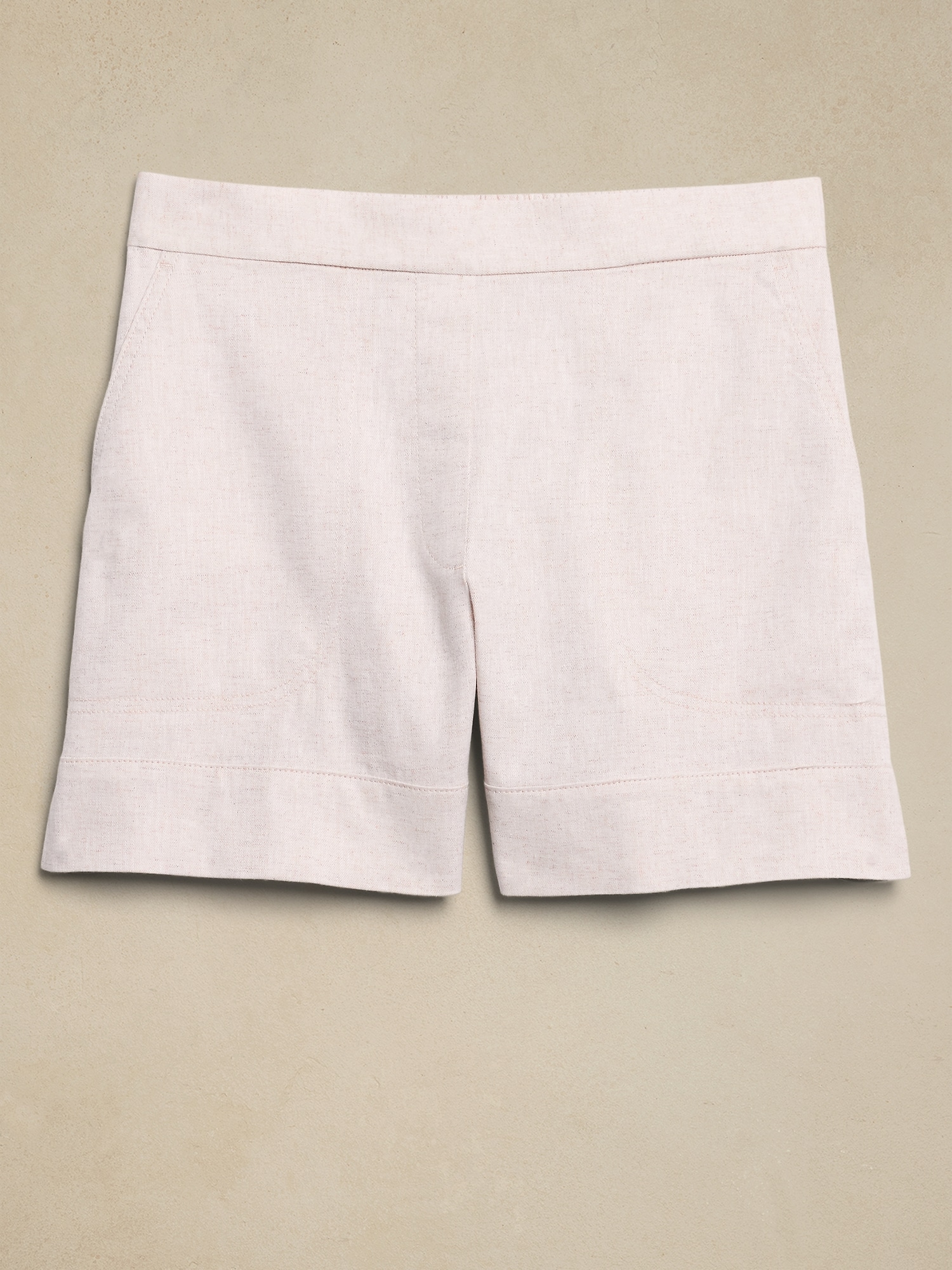 Linen-Blend Pull-On Short