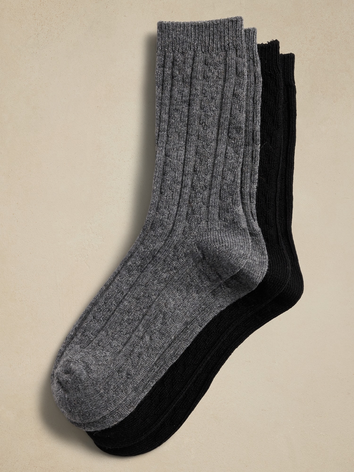 Cable Cozy Socks (2 Pack)