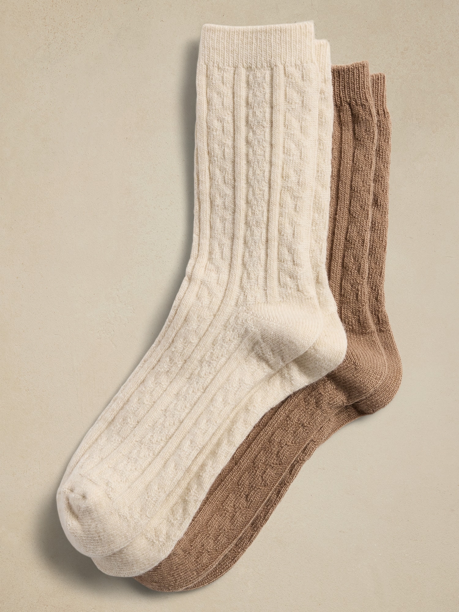 Cable Cozy Socks (2 Pack)