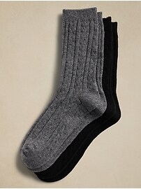 Cable Cozy Socks (2 Pack)