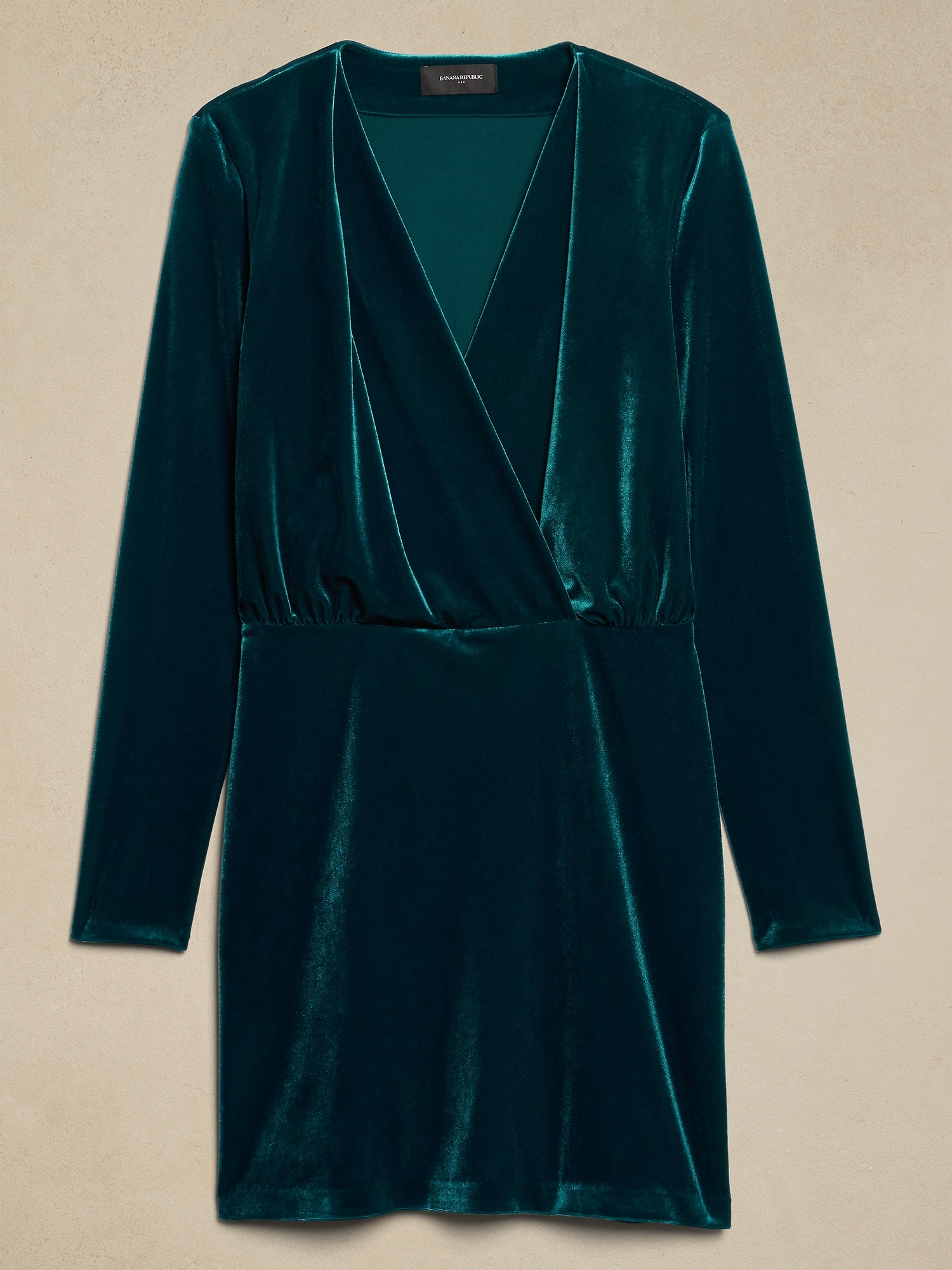 Velvet Faux Wrap Mini Dress