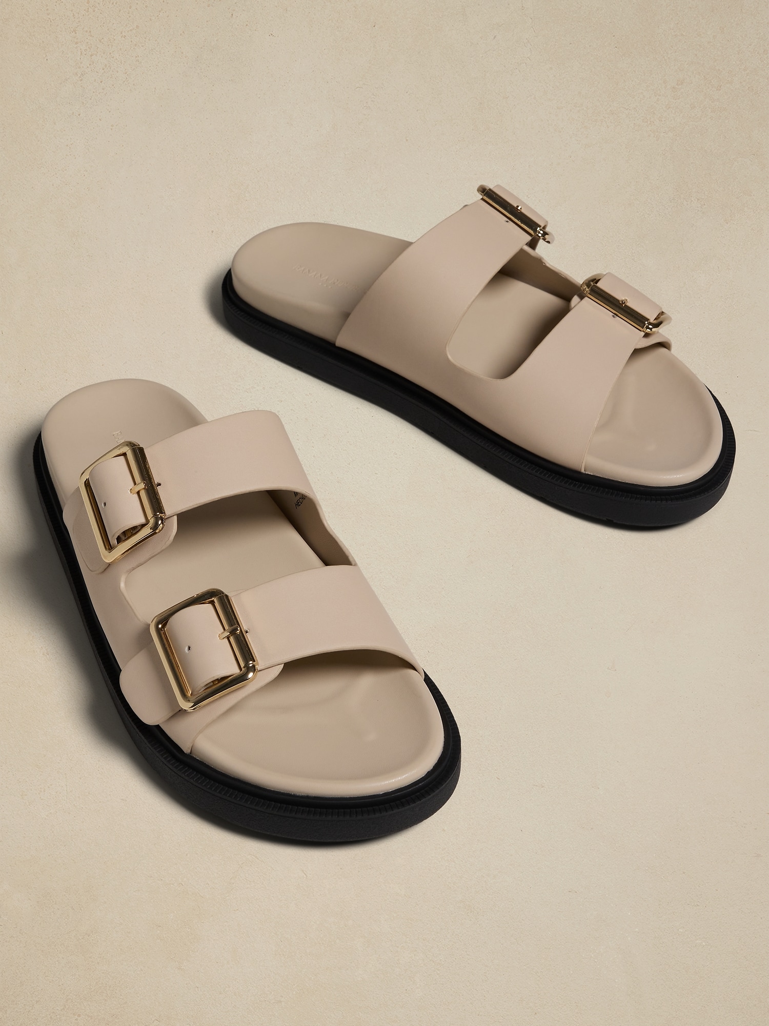 Double Strap Buckle Sandal