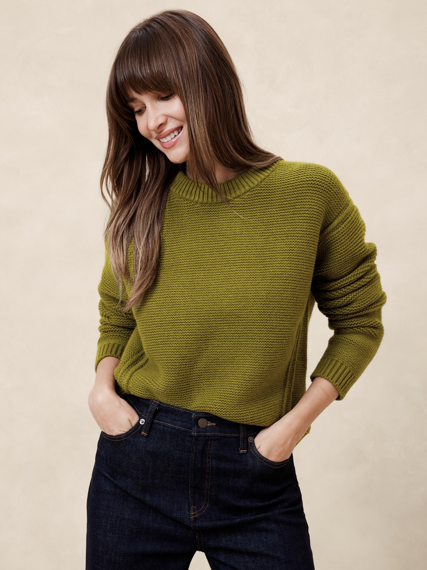 Textured Stitch Pullover Sweater