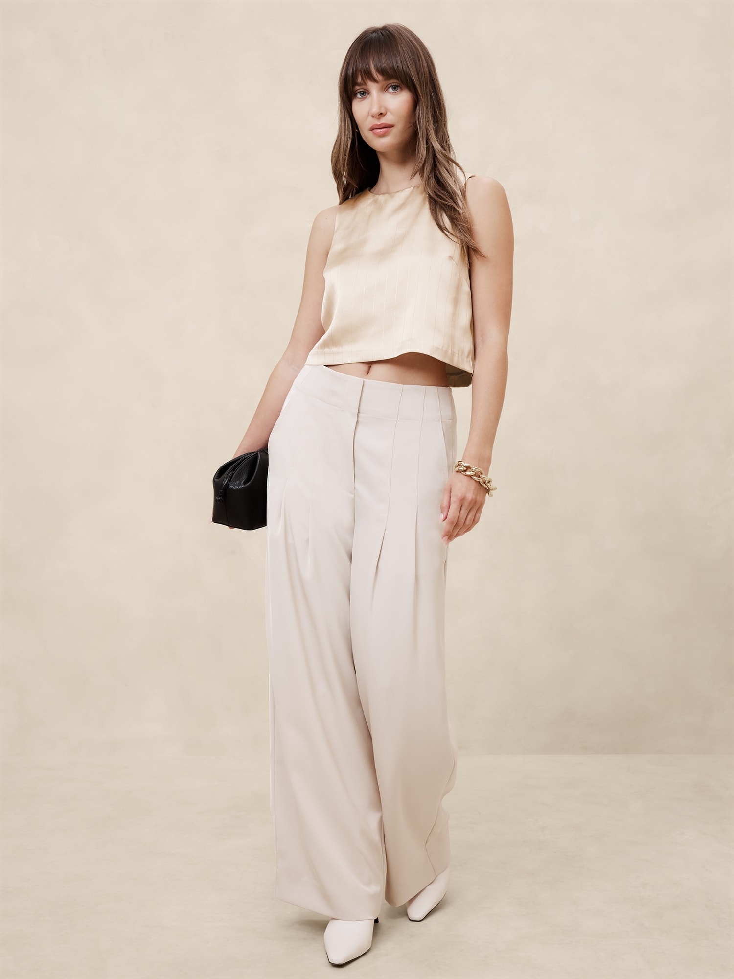 Lurex Cropped Shell