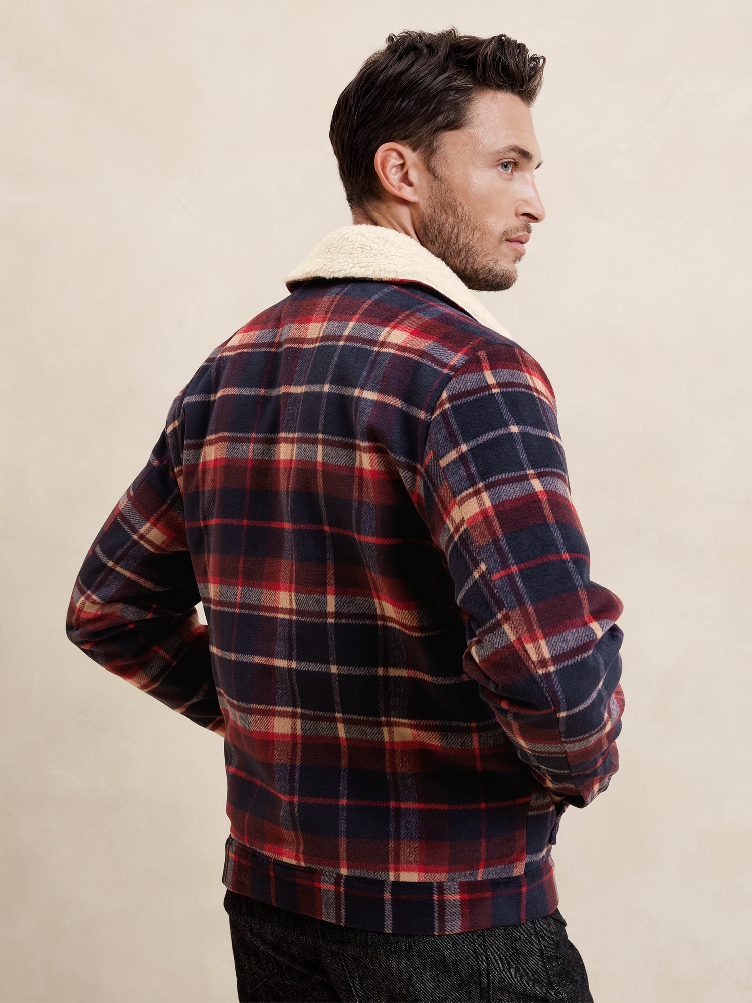 Sherpa Plaid Jacket