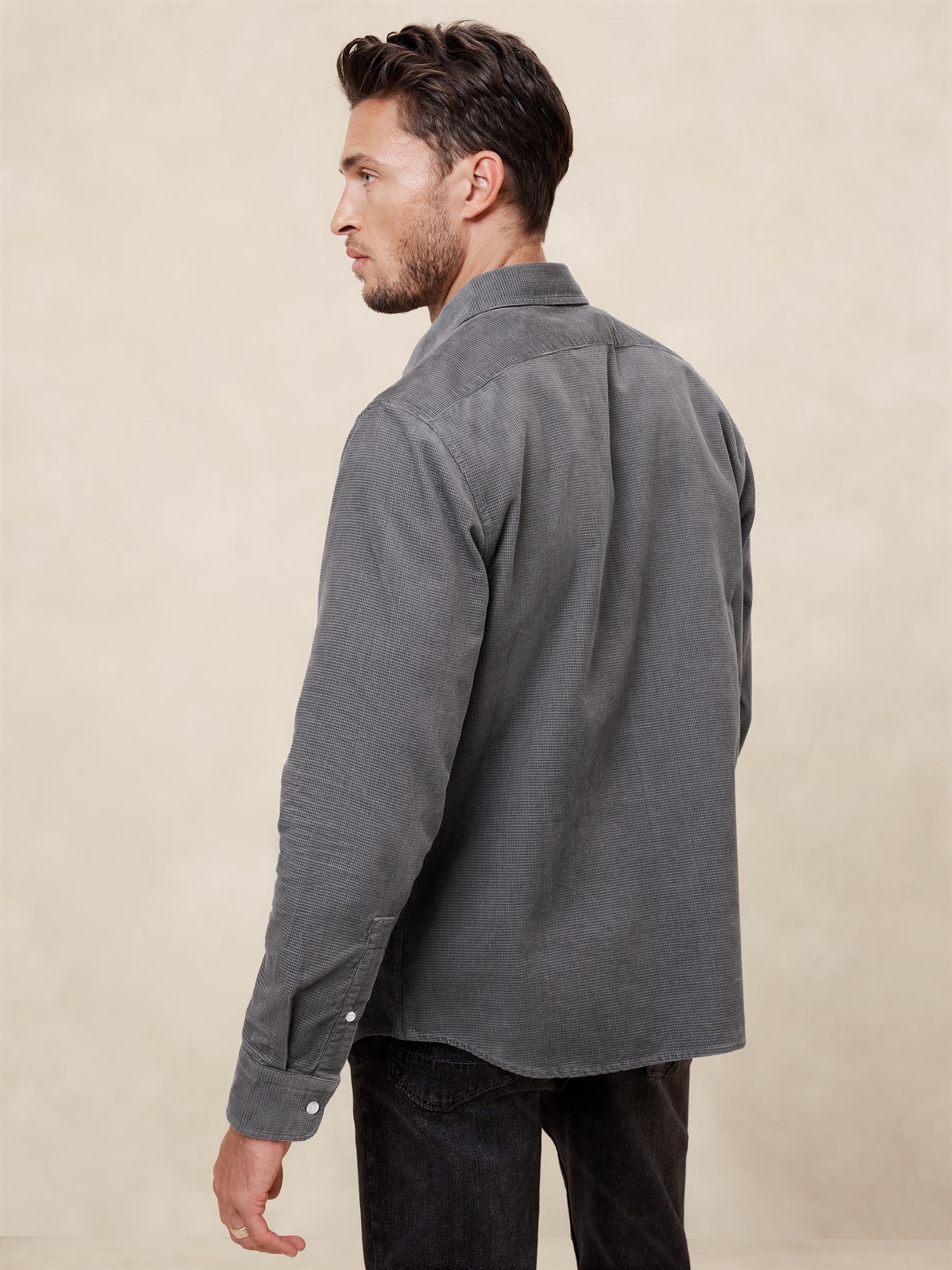 Slim Textured Corduroy Shirt