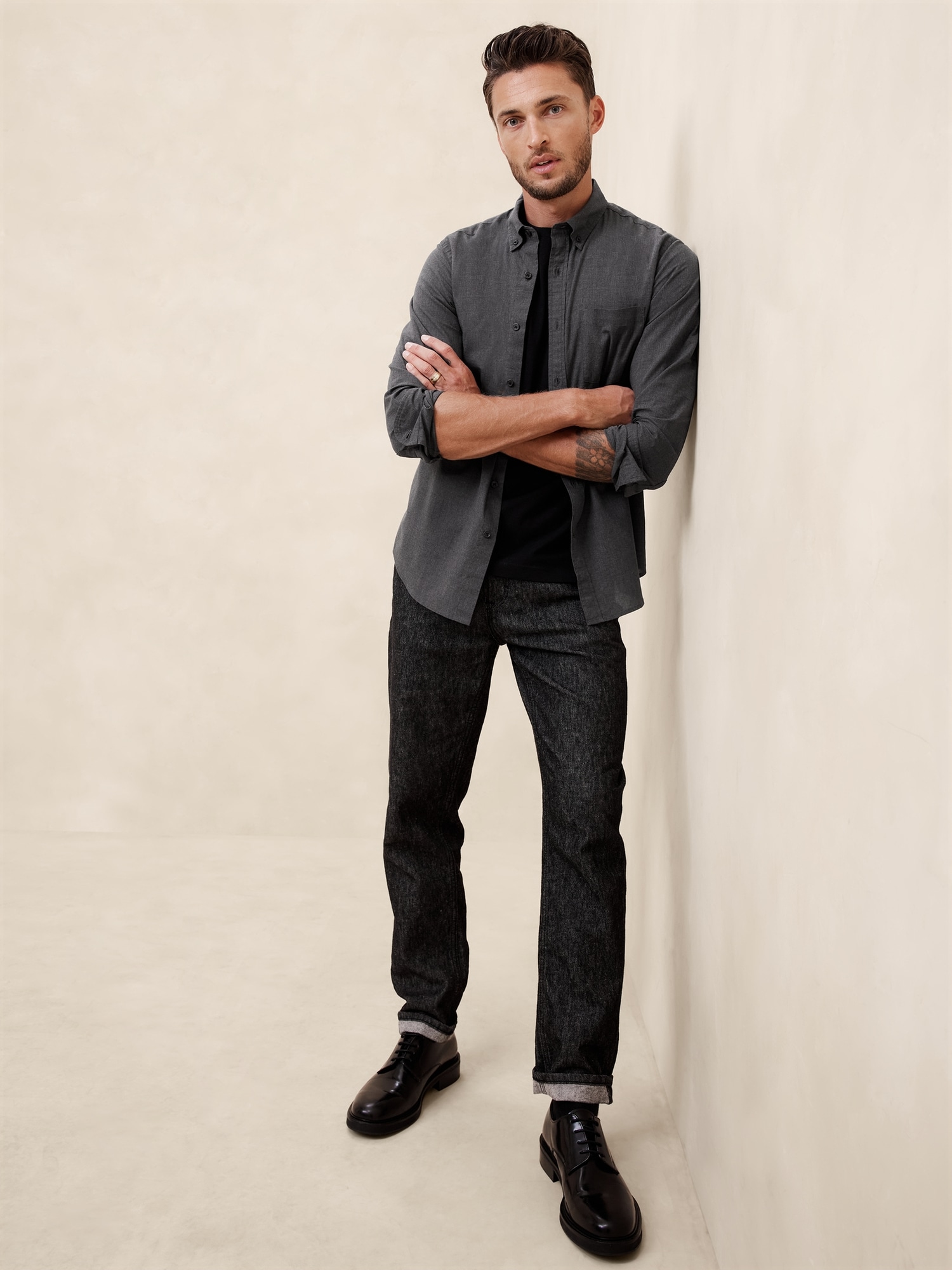 Slim Softwash Cotton Shirt