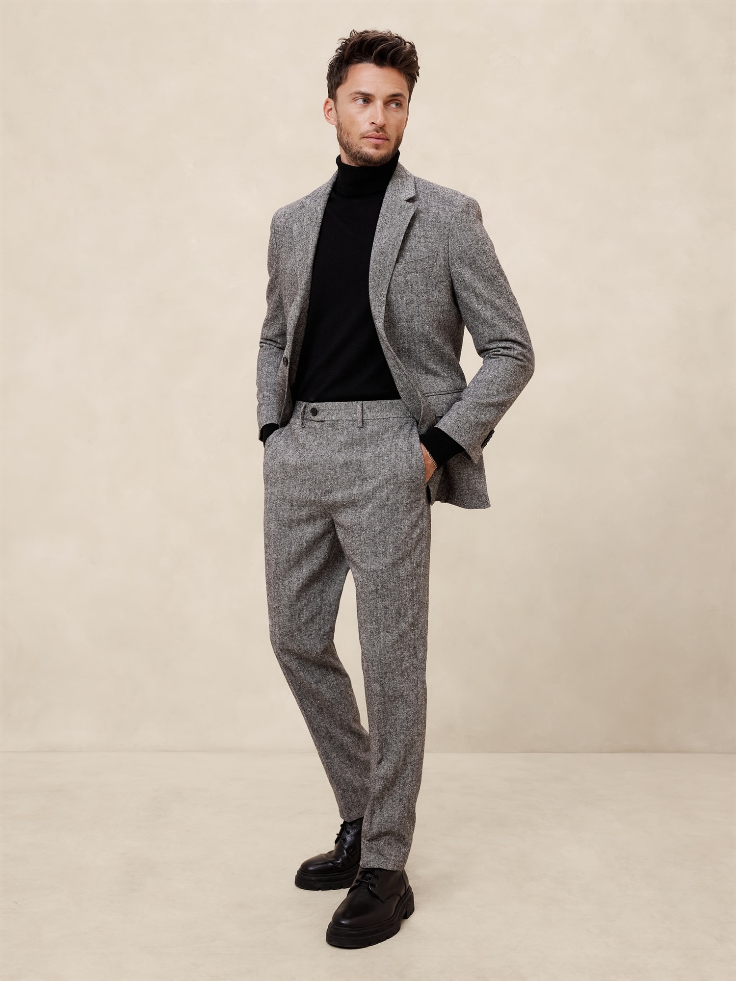 Tailored-Fit Donegal Suit Trouser