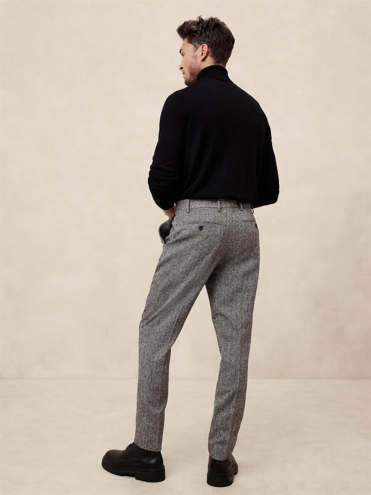 Tailored-Fit Donegal Suit Trouser