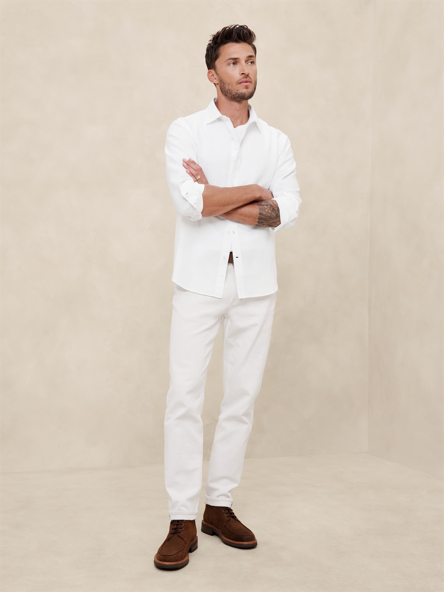 Slim Linen-Blend Shirt