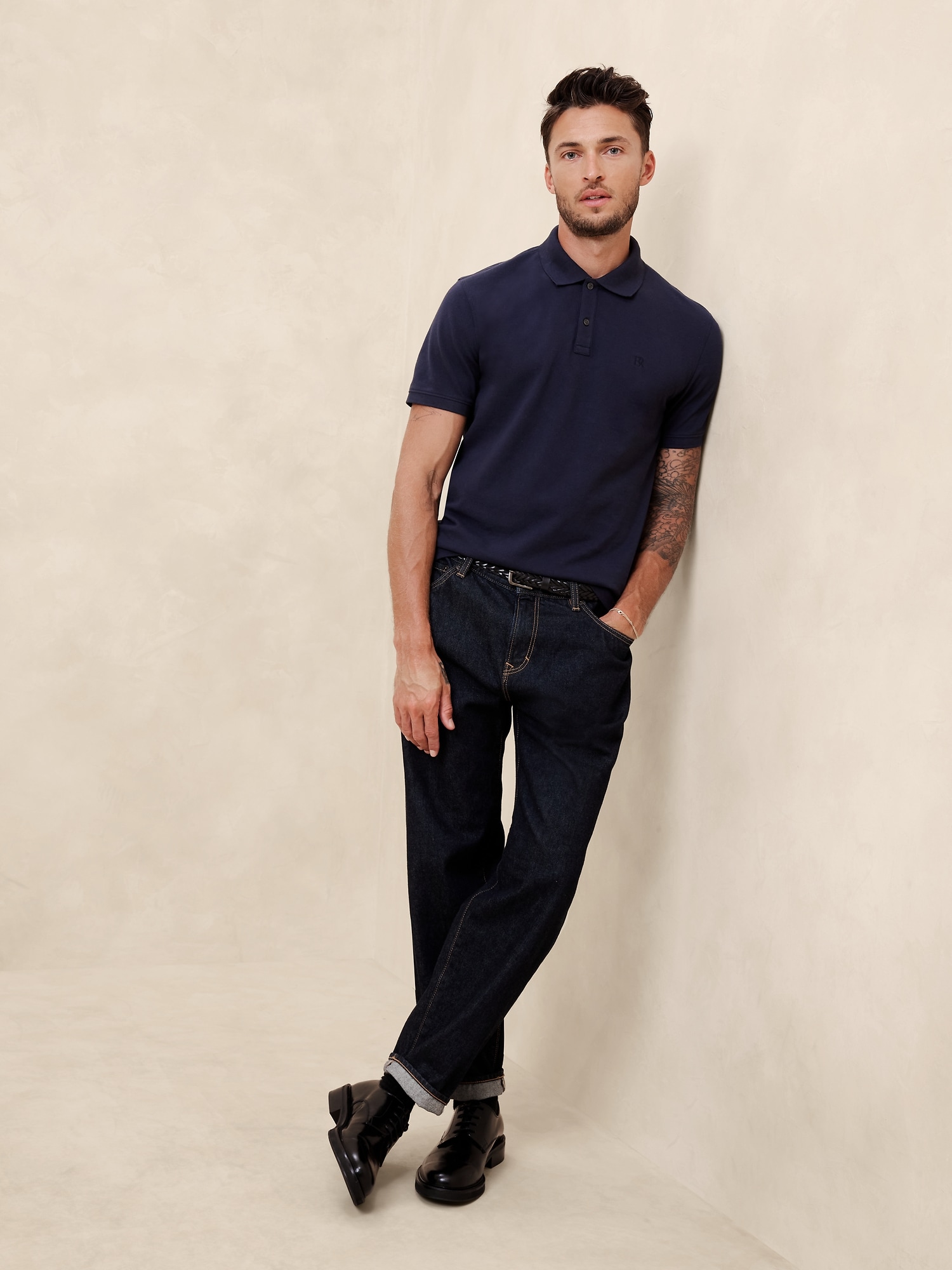 Slim Cotton Pique Polo