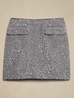 【Anyone more】Bmi Herringbone Mini Skirt Herringbone Mini Skirt | Gap