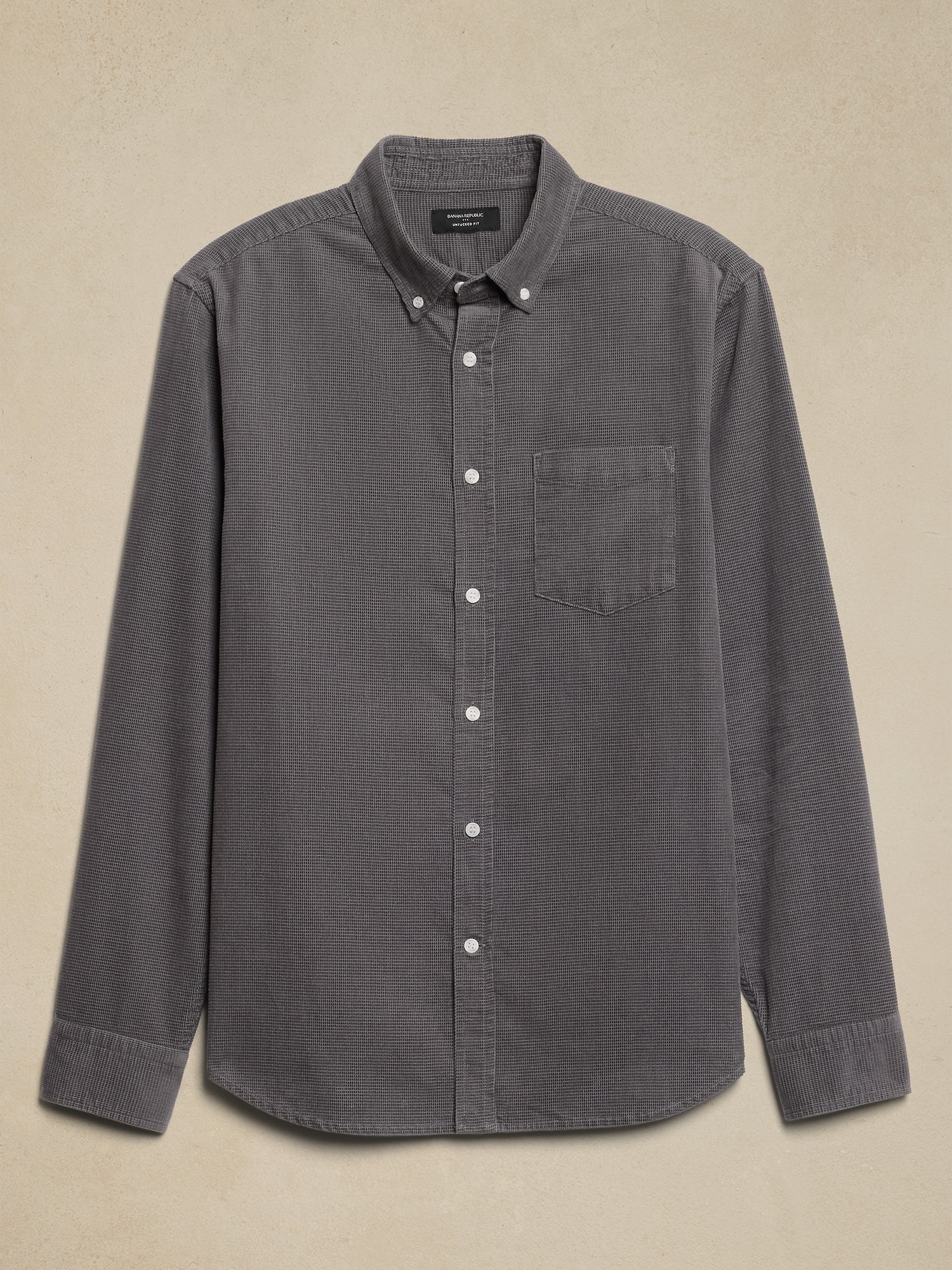 Slim Textured Corduroy Shirt