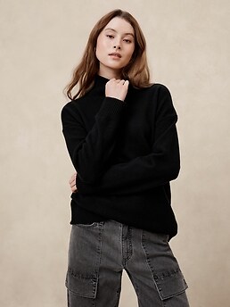 BANANAREPUBLIC【S】ニット ブラック 羊毛100% 薄手 - メルカリ