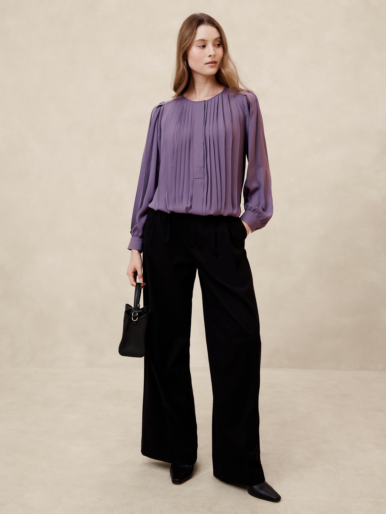 Pleated Georgette Blouse