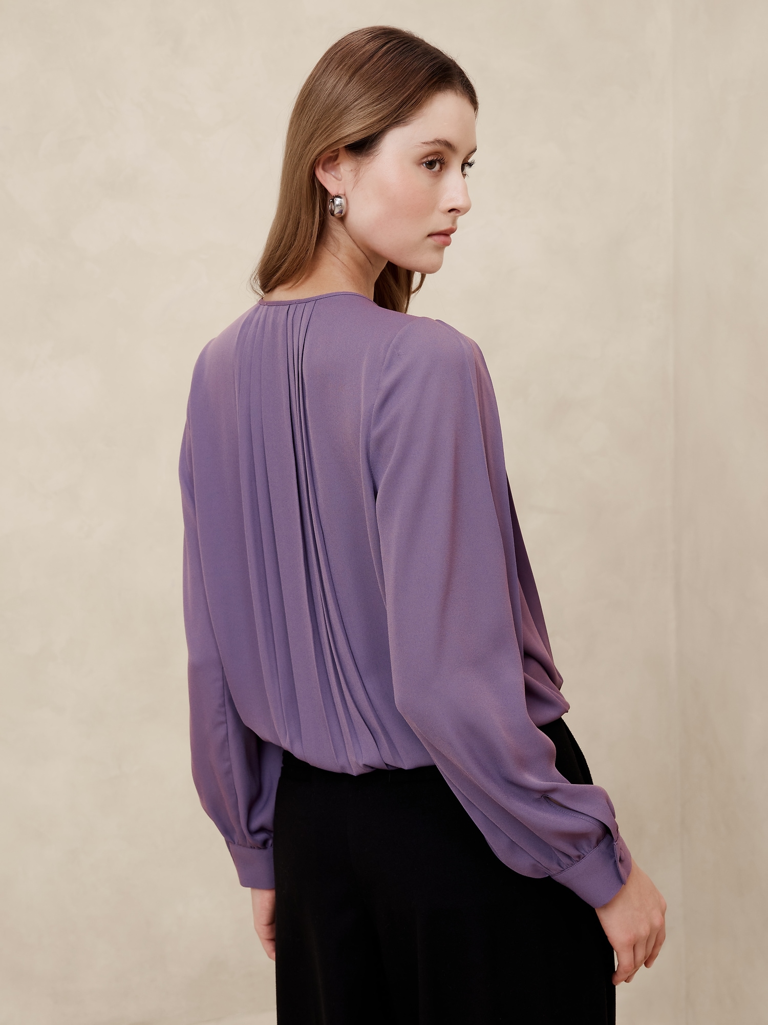 Pleated Georgette Blouse