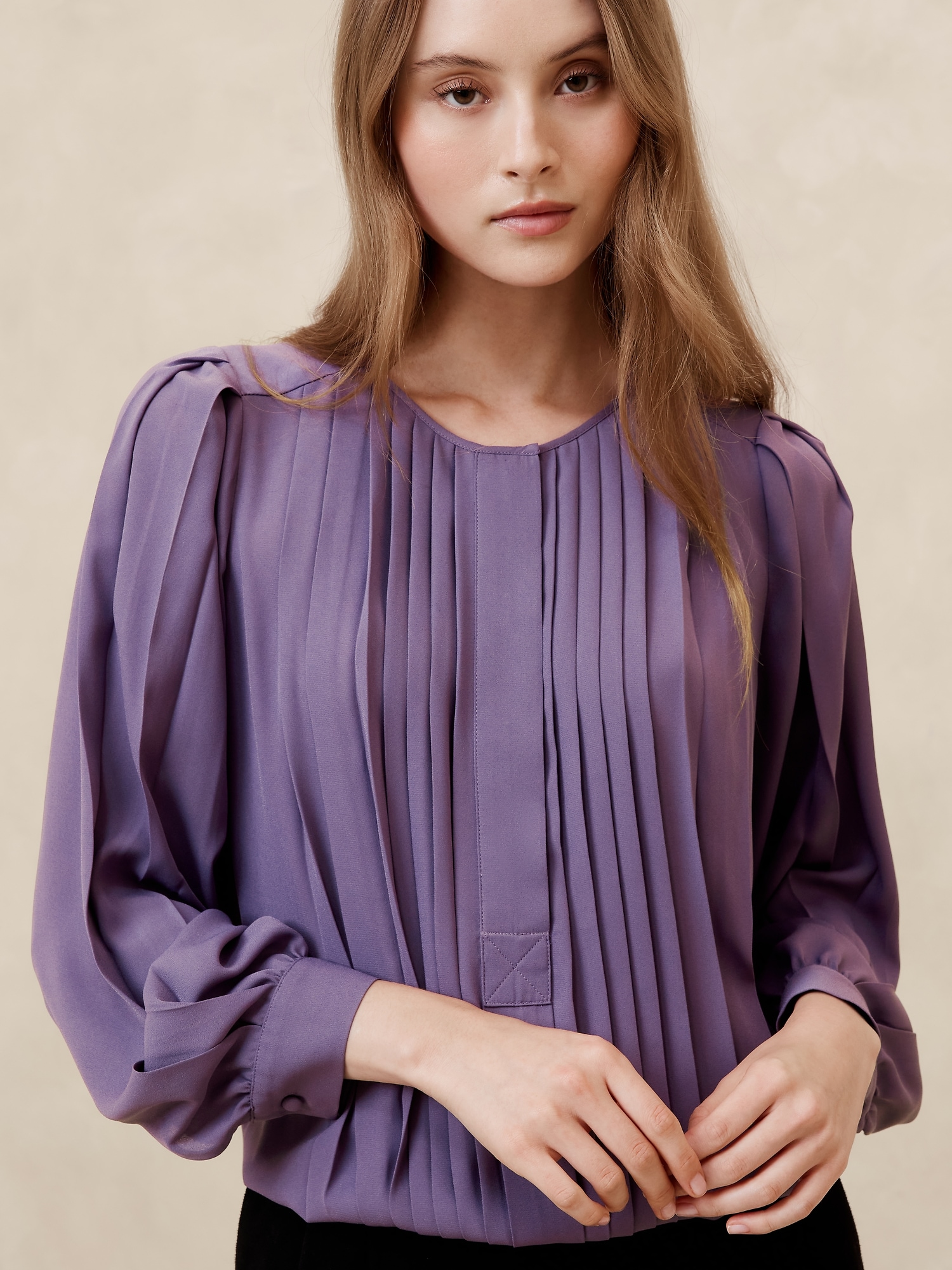 Pleated Georgette Blouse