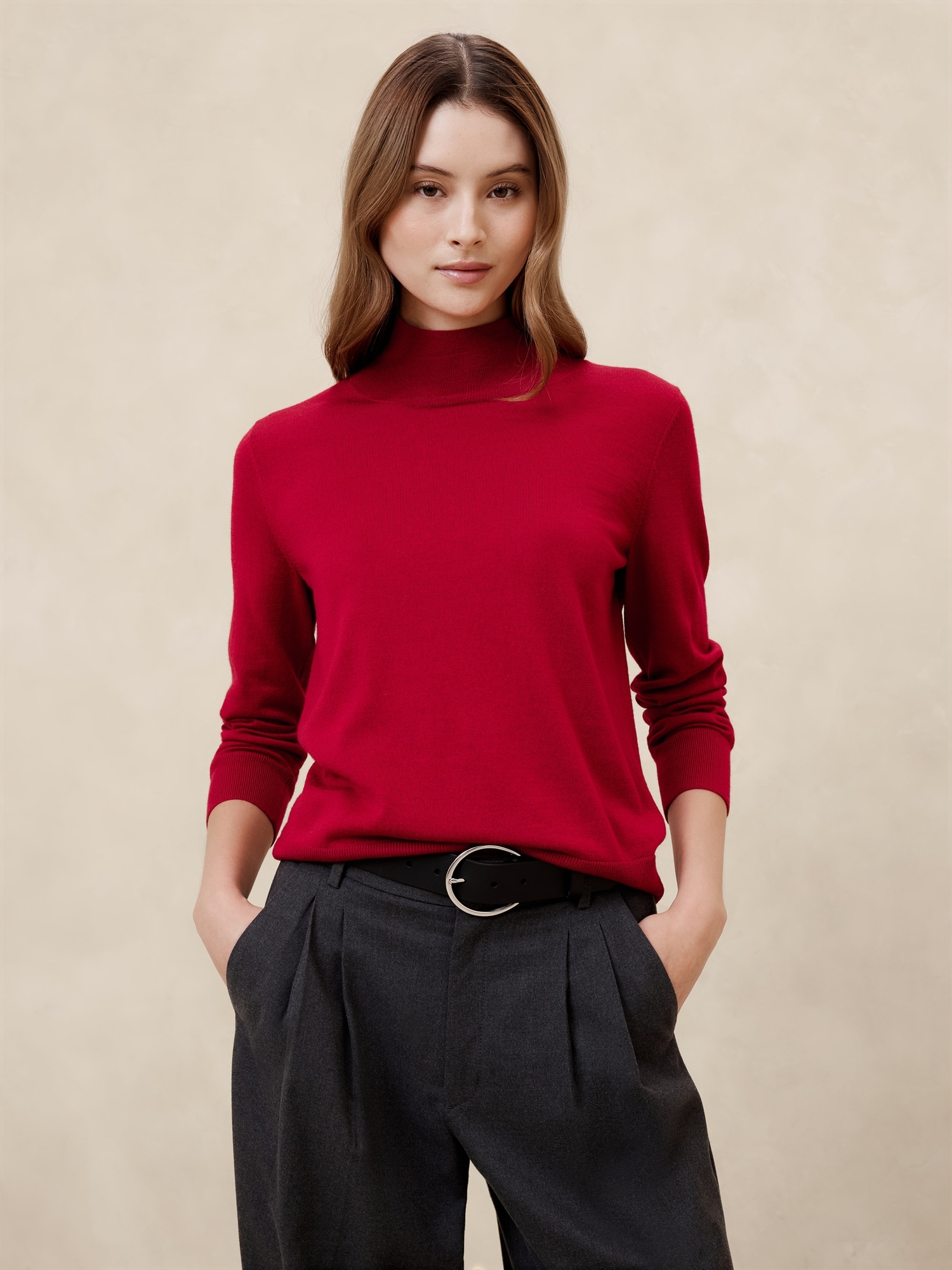 Merino Wool Turtleneck Sweater Banana Republic Factory