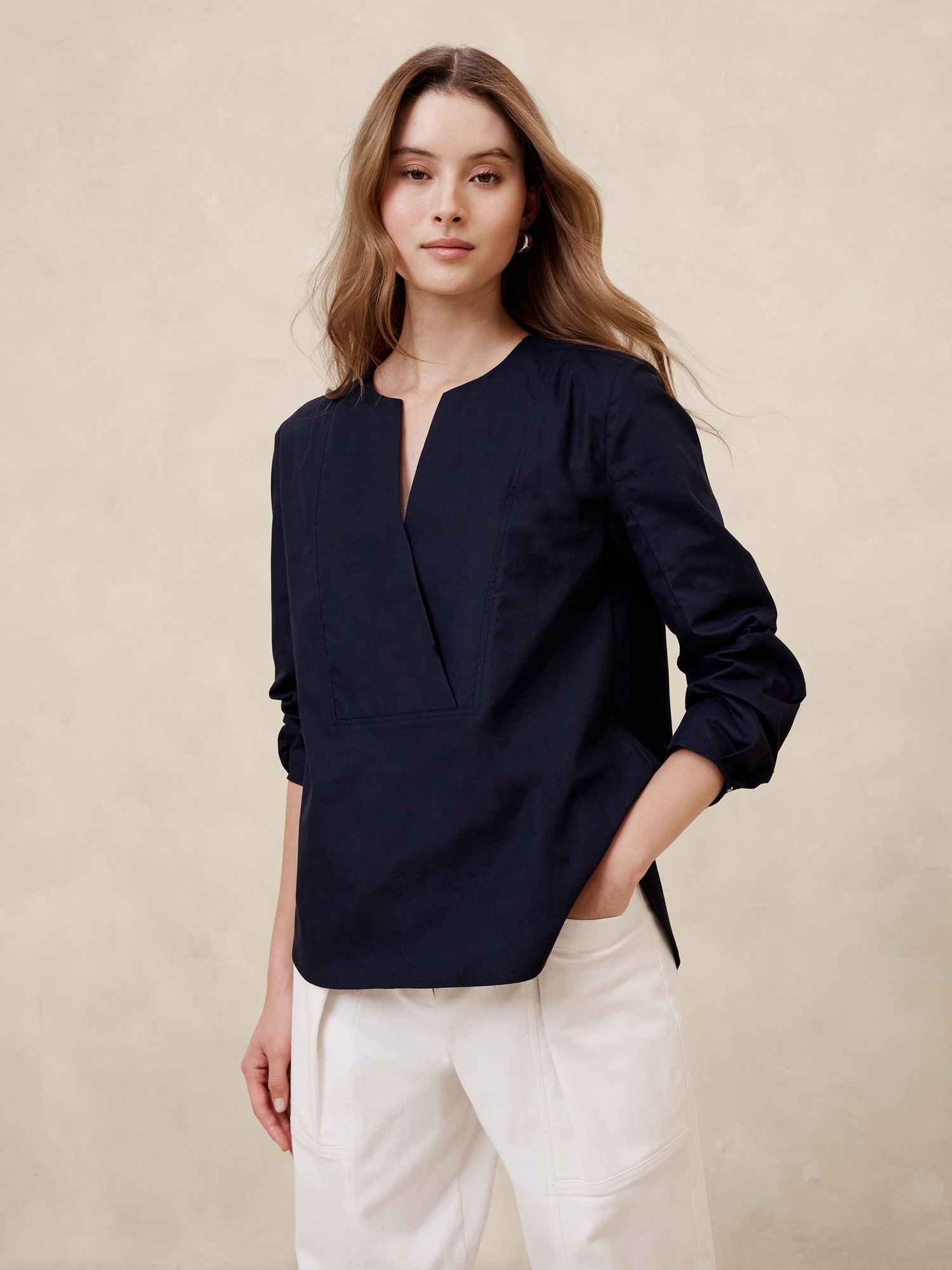 Poplin Bib Shirt