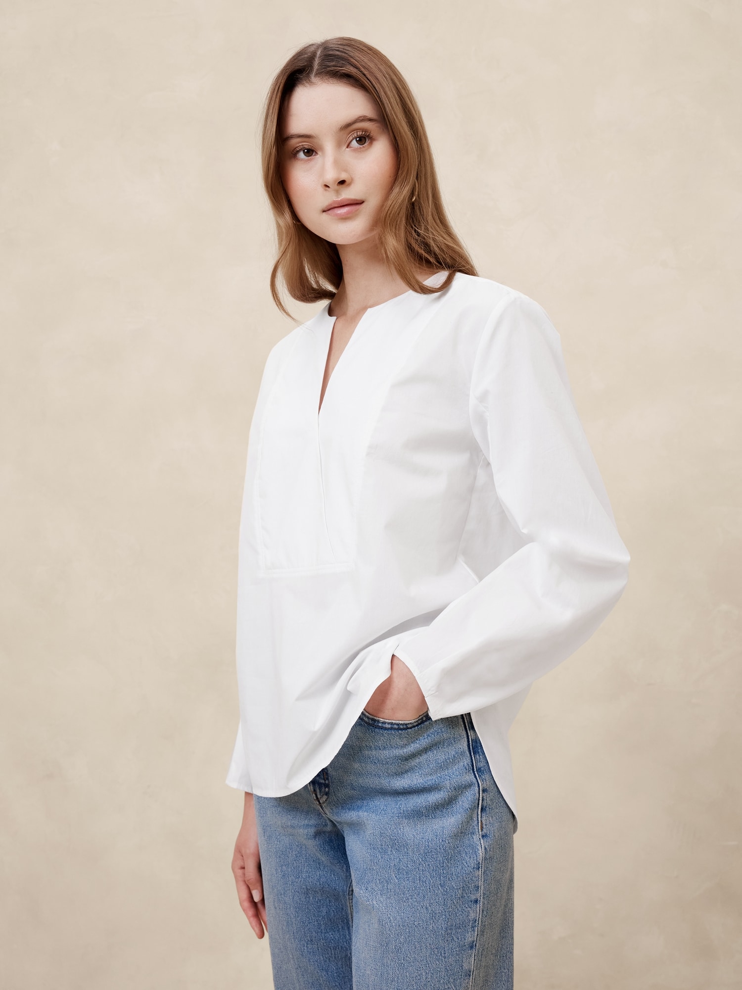 Poplin Bib Shirt