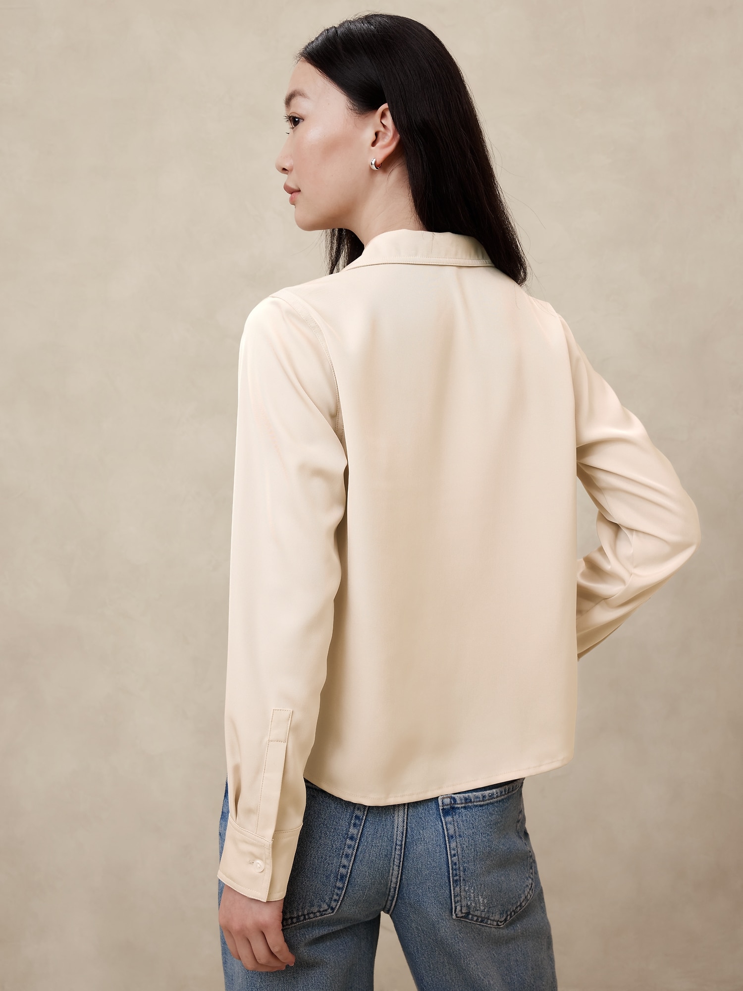 Silky Popover Blouse