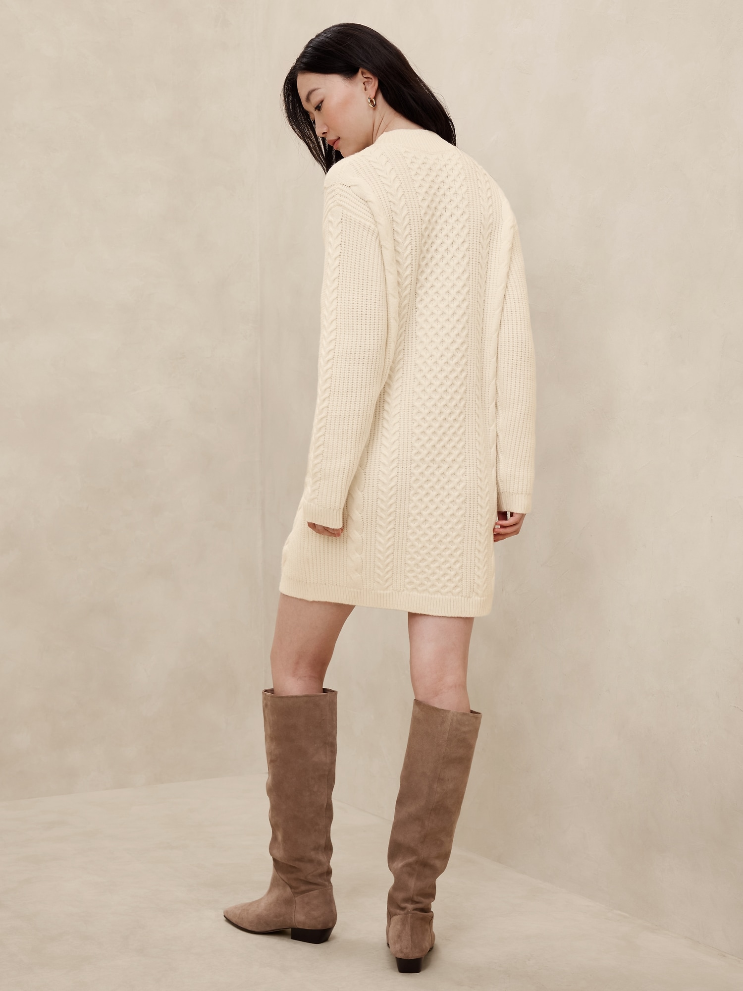 Cable Mini Sweater Dress