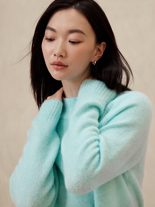 Fuzzy Mock-Neck Sweater | Banana Republic Factory