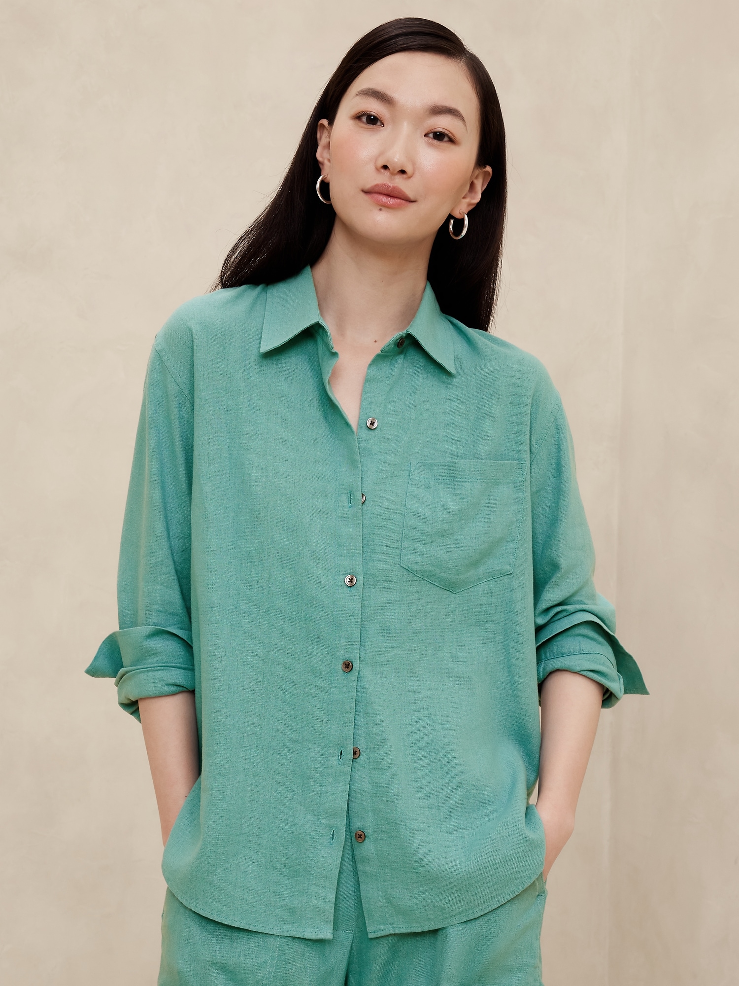 Classic Linen-Blend Shirt