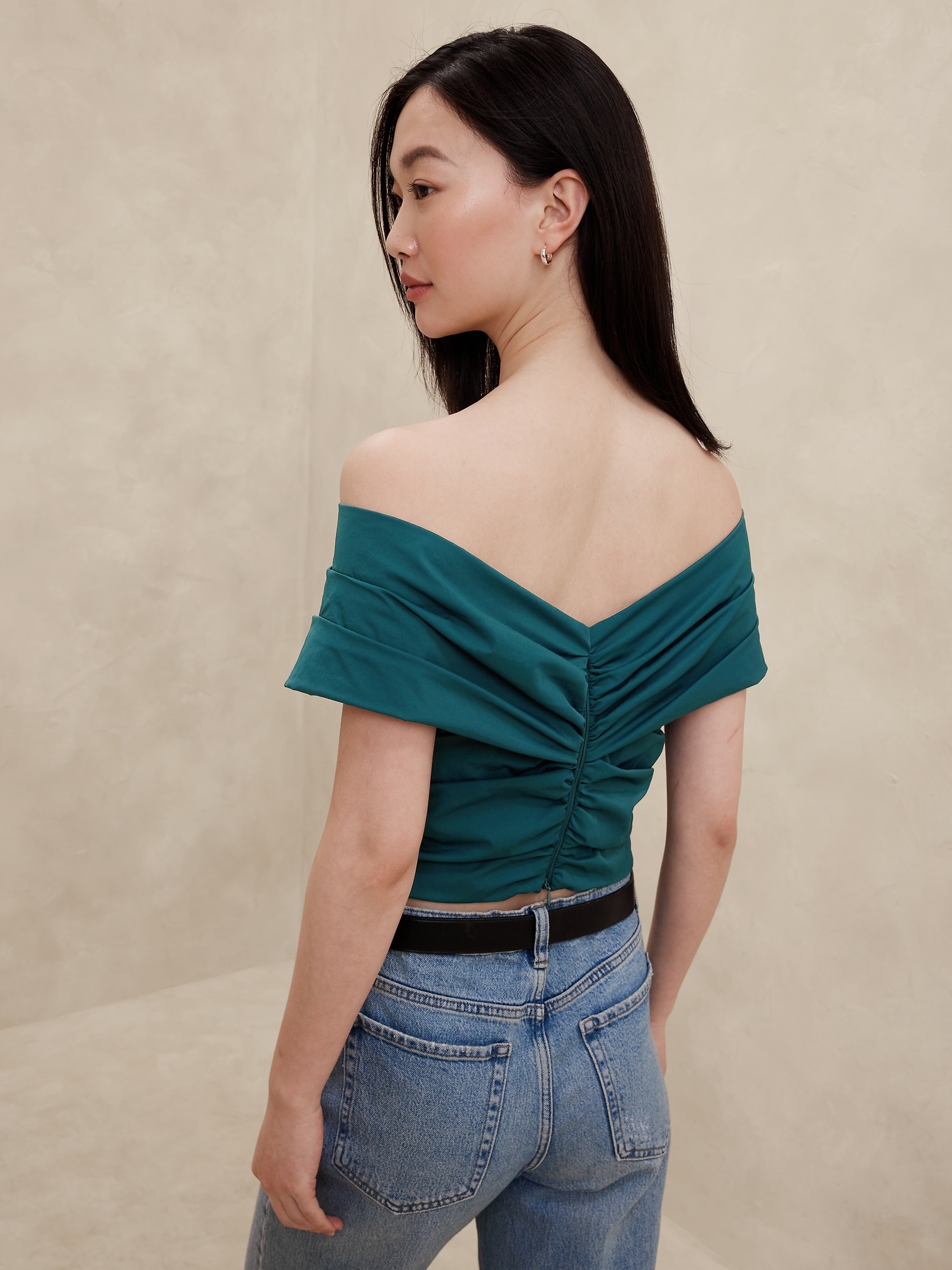 Taffeta Cropped Top