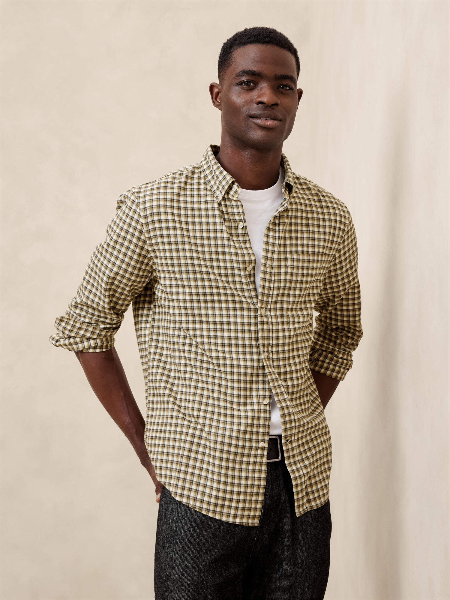 Slim Lightweight Flannel Shirt