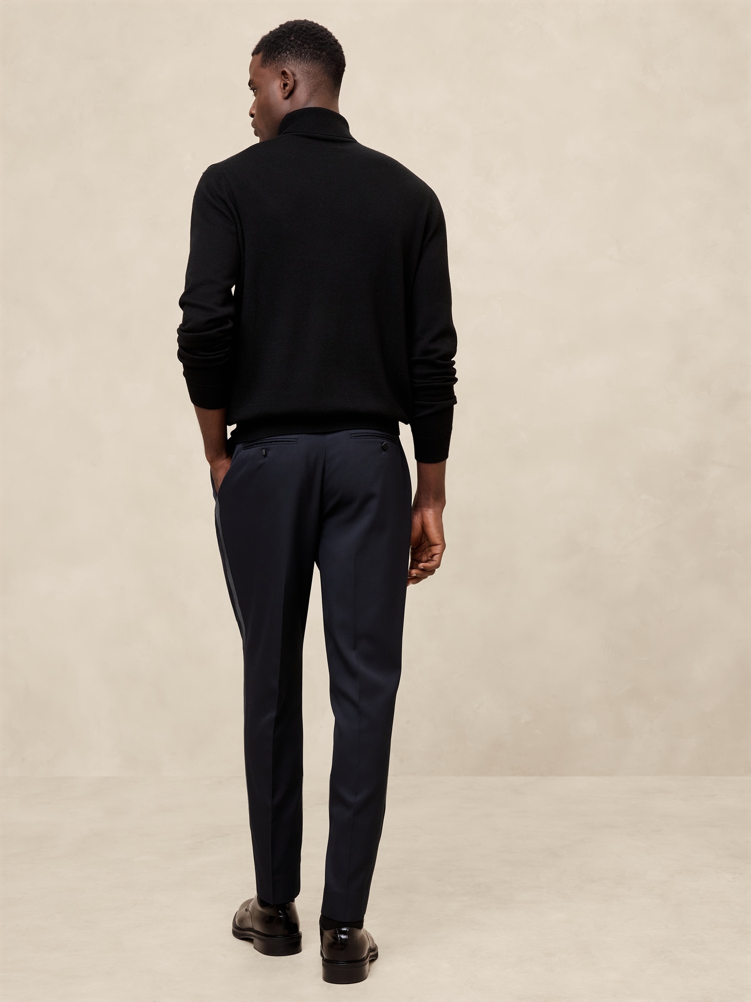 Tailored-Fit Luxe Tuxedo Suit Trouser