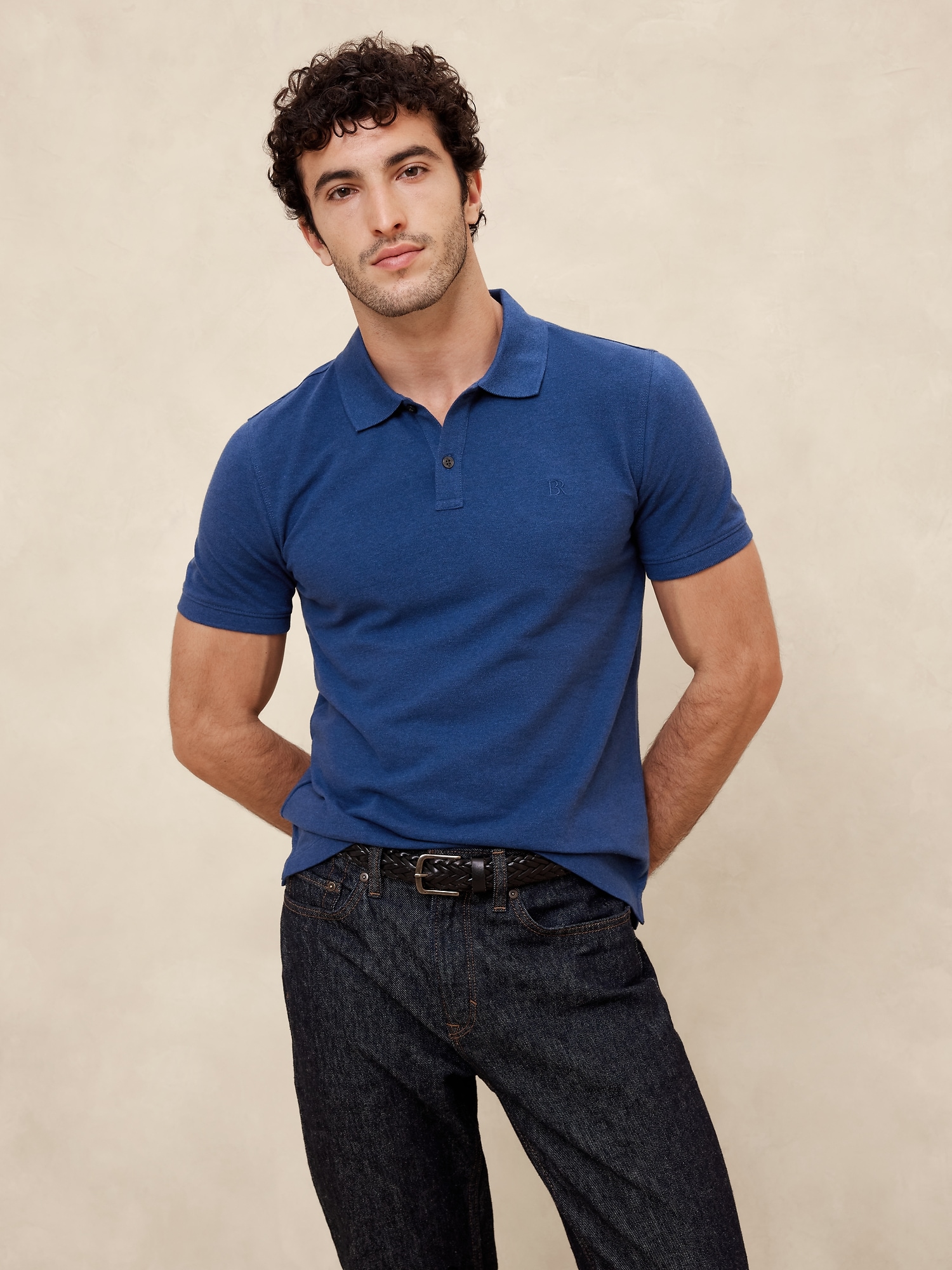 Slim Cotton Pique Polo