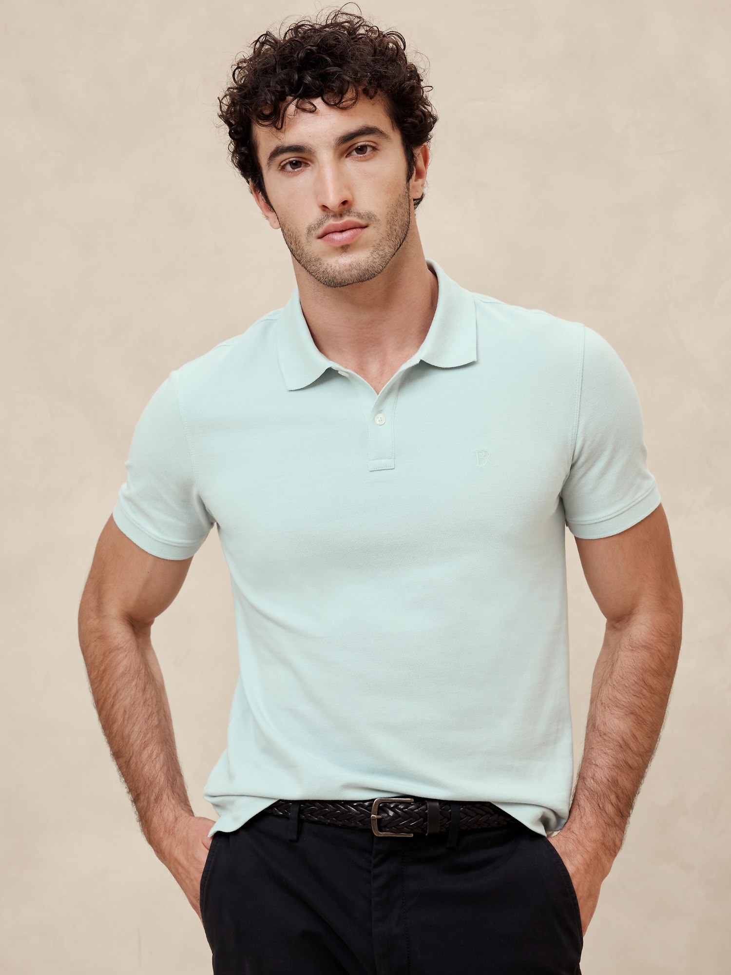 Slim Cotton Pique Polo