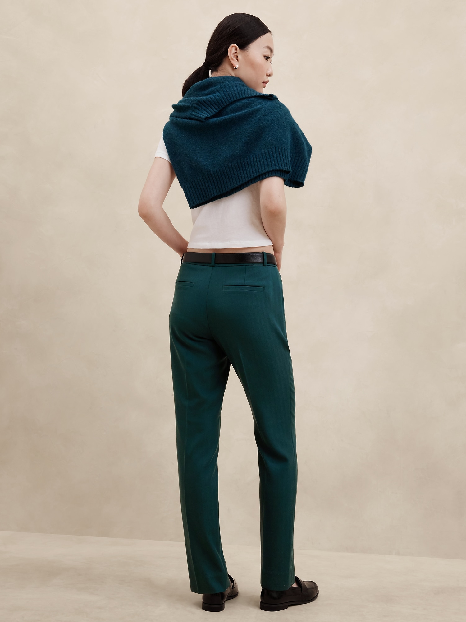 Stretch Twill Ryan Herringbone Straight Pant