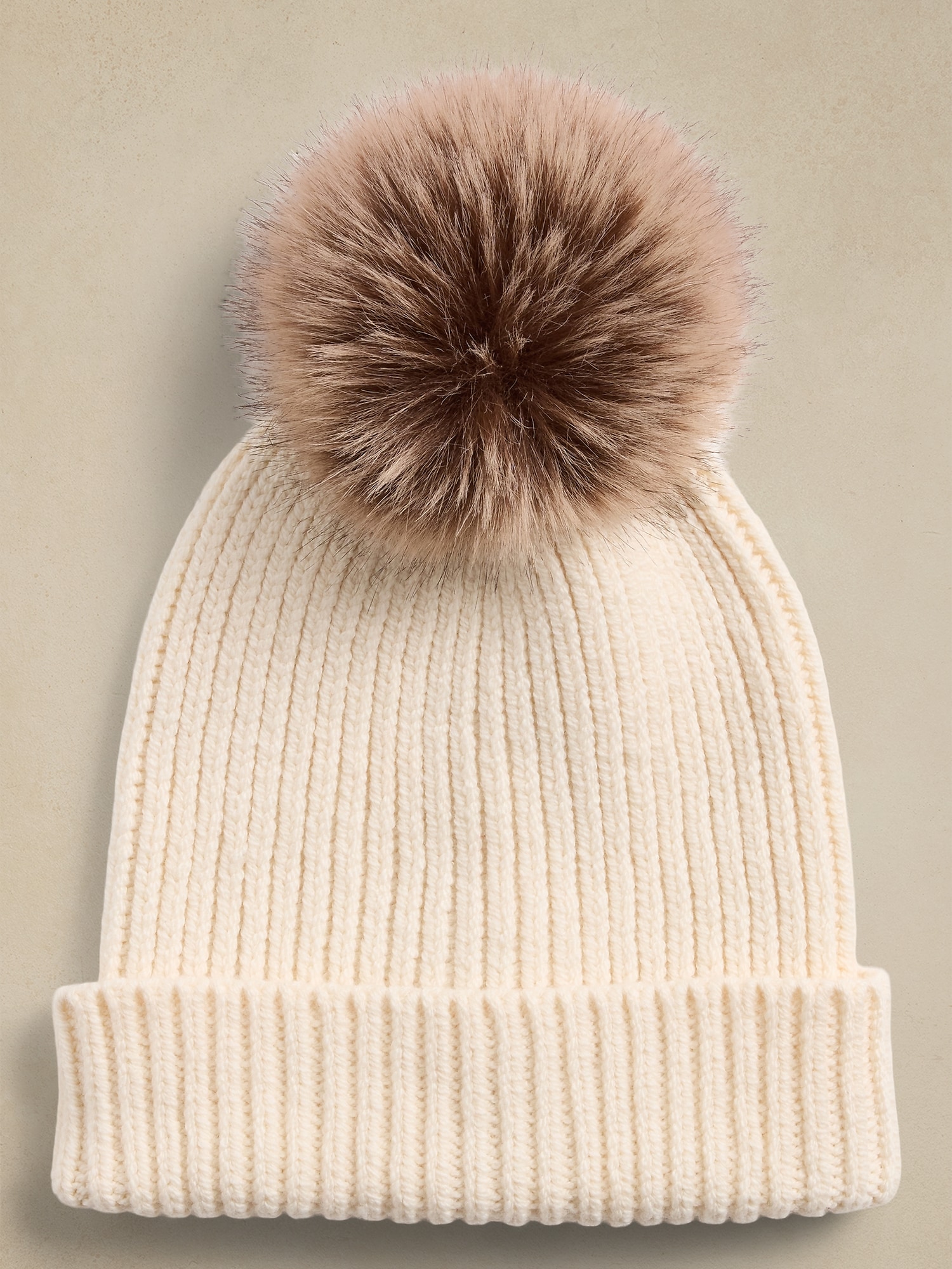 Ribbed Pom Beanie