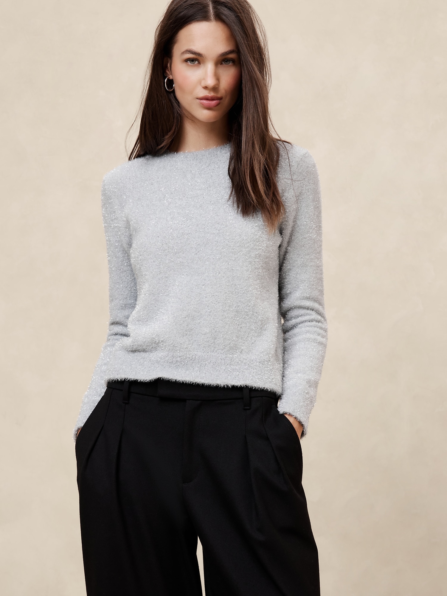 Eyelash Pullover Sweater