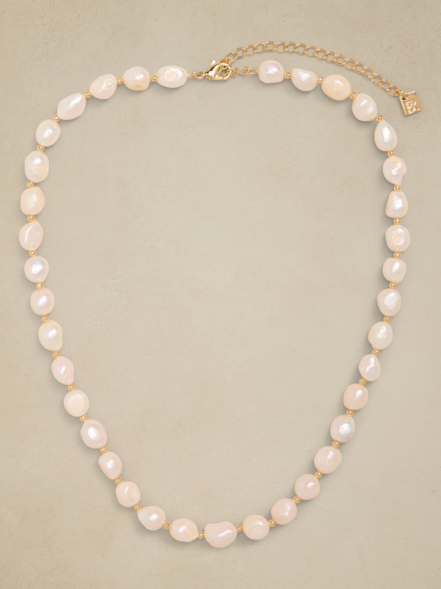 Pearl Station Beaded Necklace