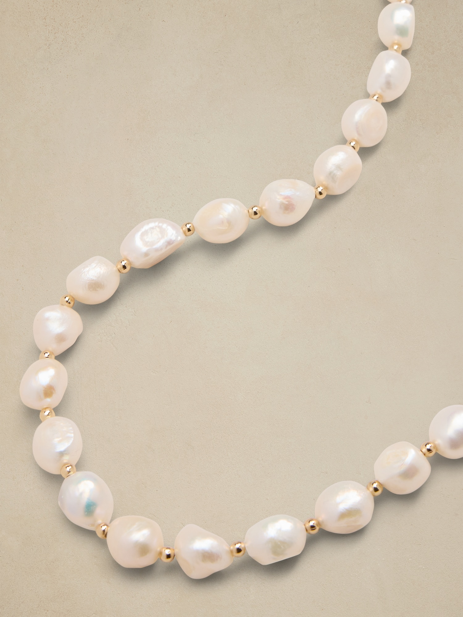 Pearl Station Beaded Necklace