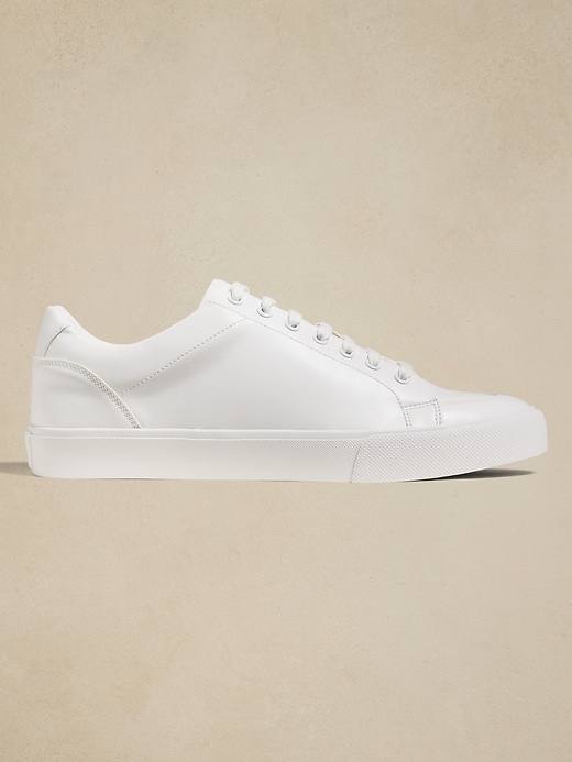 Pieced Toe Detail Lace-Up Casual Sneaker | Banana Republic