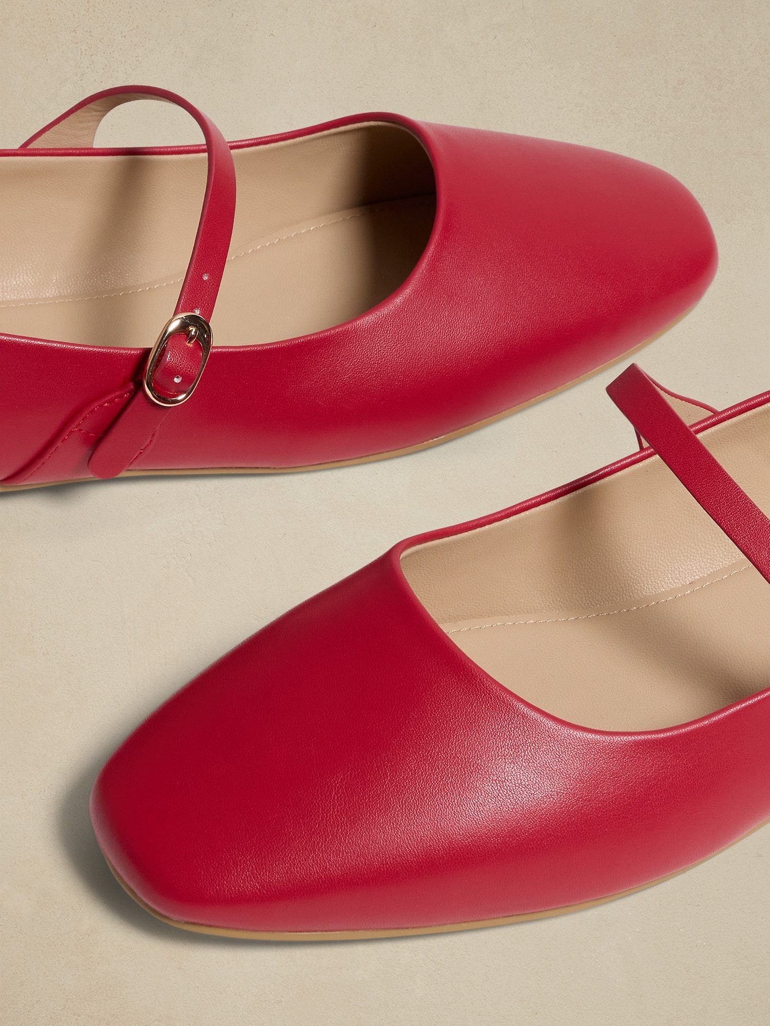 Vegan Leather Maryjane Ballet Flat