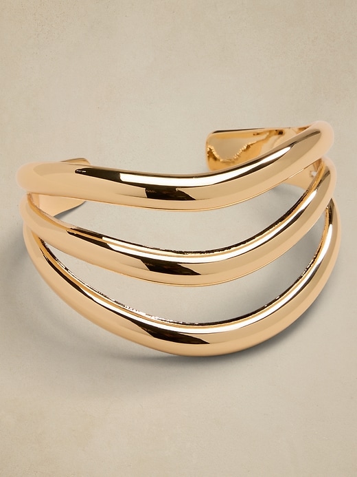 BANANA REPUBLIC FACTORY☆Modern Curved Cuff バングル・Gold Metal Wavy Cuff Bracelet | Banana Republic Factory