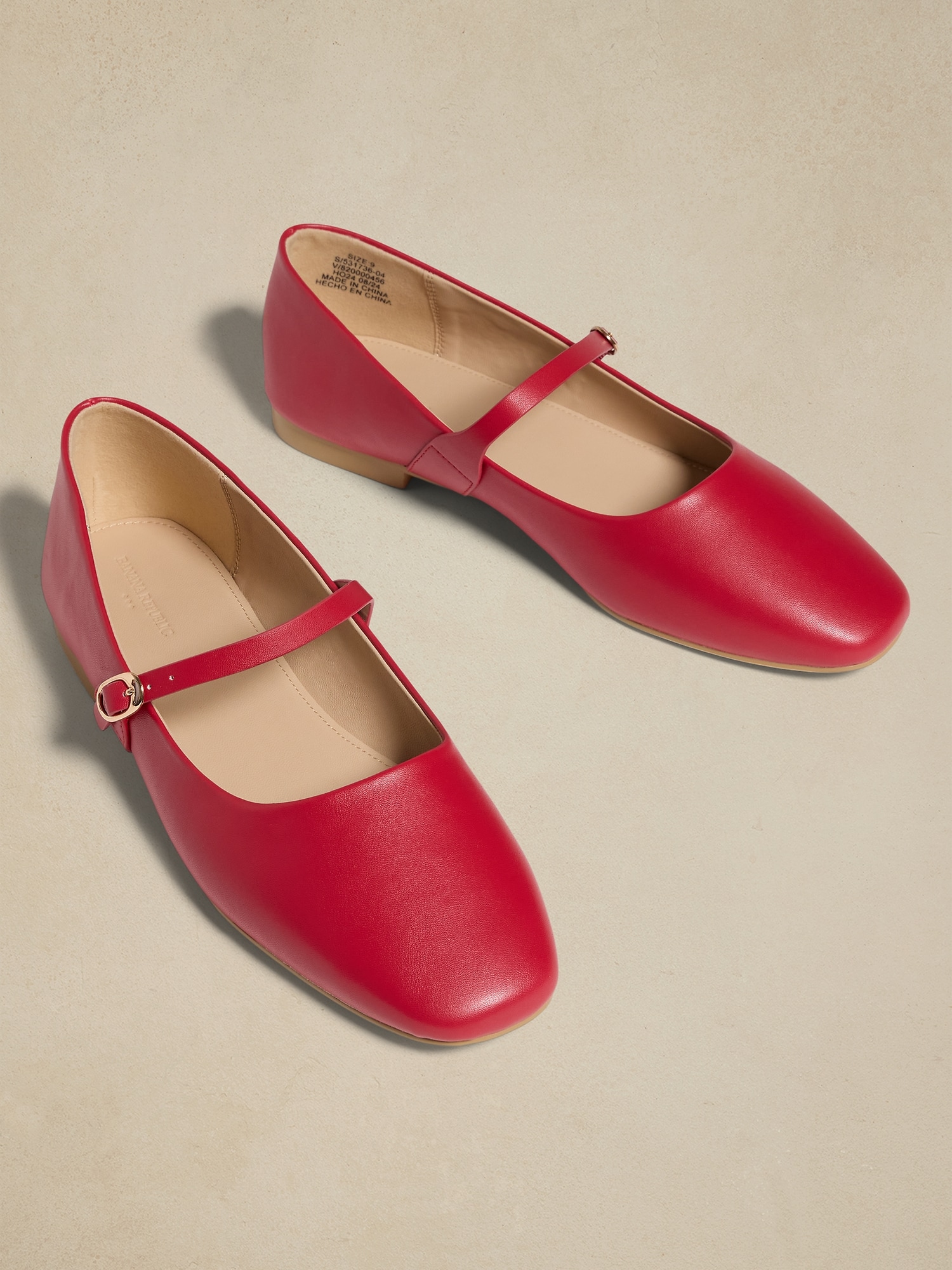 Vegan Leather Maryjane Ballet Flat